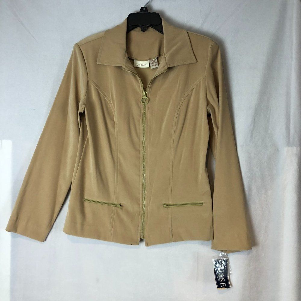 Vintage Mosaic Sears Womens Blazer Size 8 Full Zip NWT.           BR